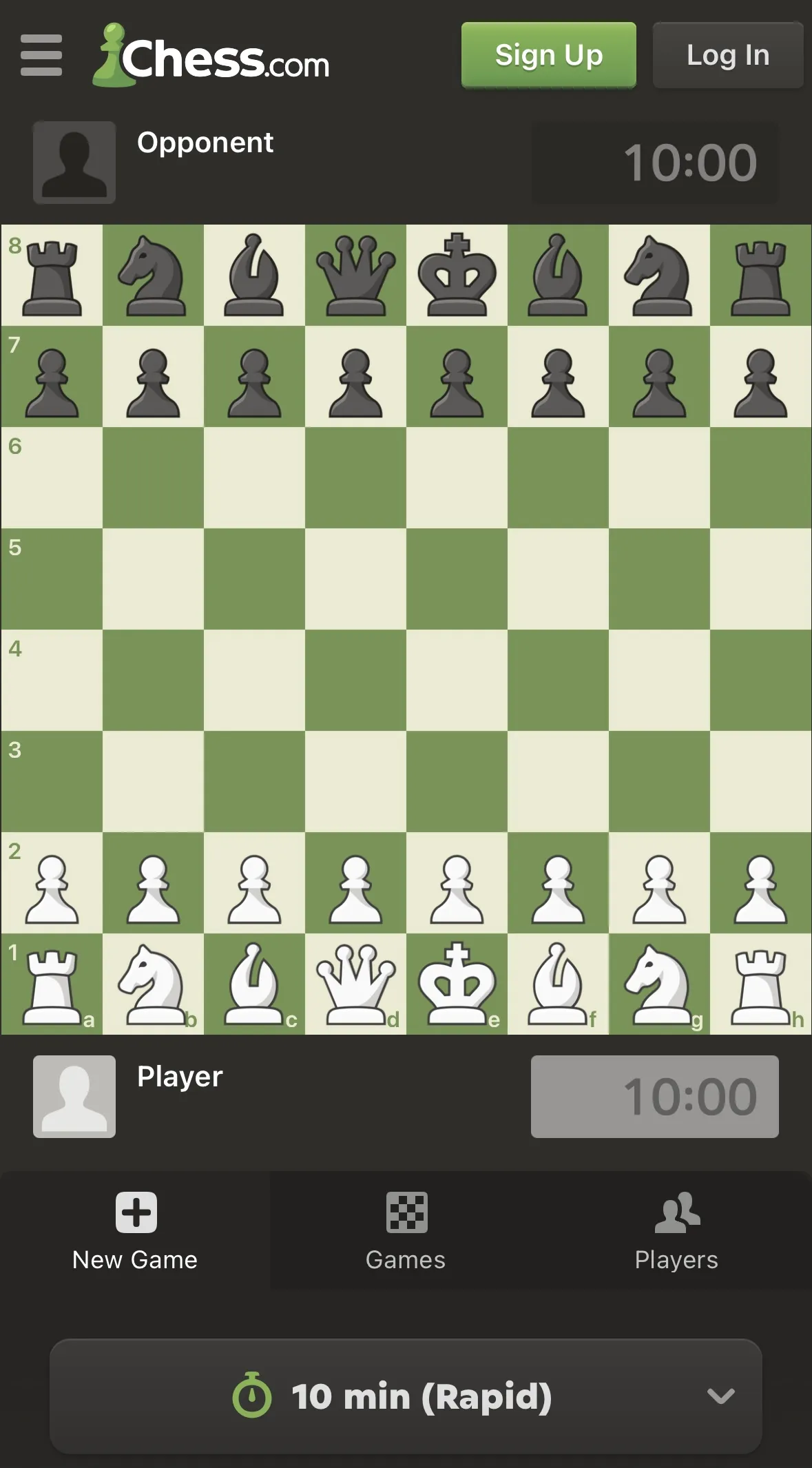 Chess.com puzzle interface