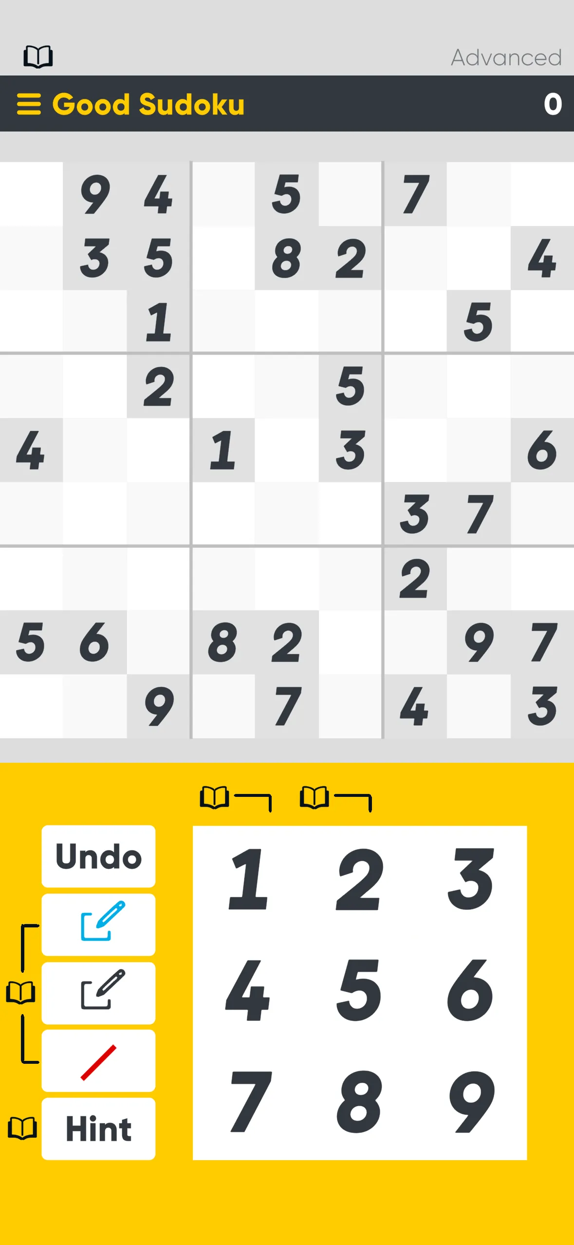 Good Sudoku interface showing visual note-taking tools