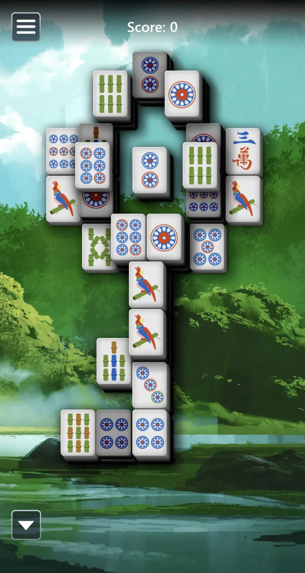 Microsoft Mahjong tile layout with daily challenge